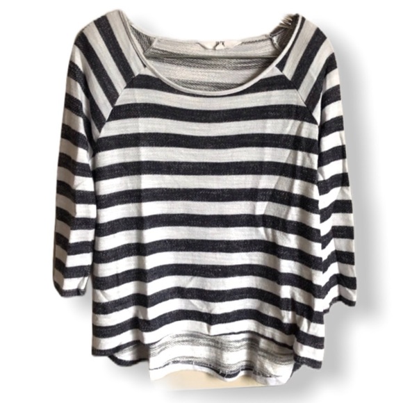 Jack Blue/White Striped Hi-Low Sweater - Picture 1 of 7
